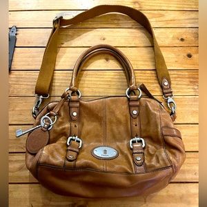 Fossil Satchel-cowhide leather
